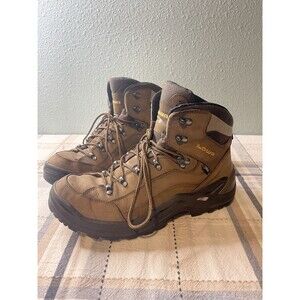 Lowa Renegade GTX Mid S Hiking Boots Men 12 Brown Leather Gore Tex Trail Boots